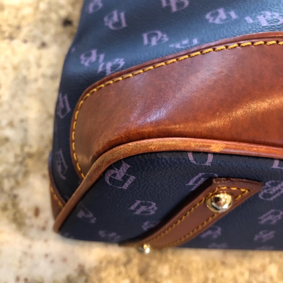 Dooney & Bourke Gretta Hobo Navy Logo Print - Picture 5 of 7